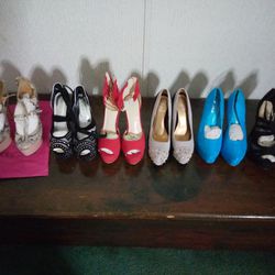 6 Pr Ladies Heels 