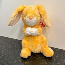 Vintage Ty Beanie Buddy Grace Bunny 15&quot; Collectible Plush Toy Retired With Tag 