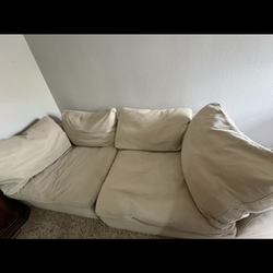 Beige love seat