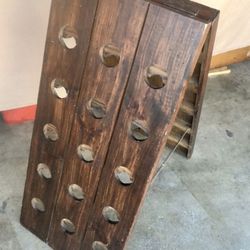 Rustic Wood Wine Rack
