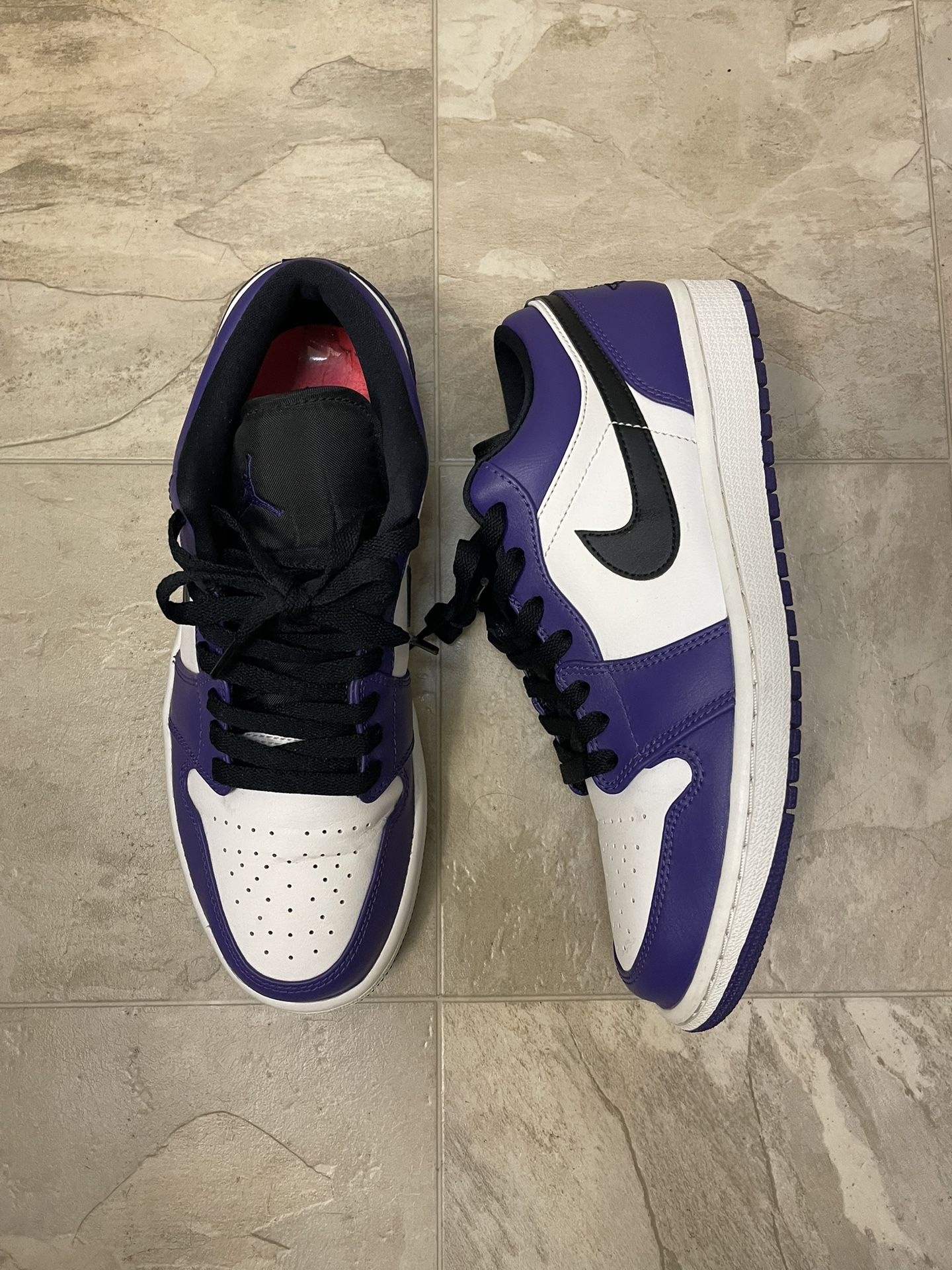 Jordan 1 Low Court Purple White