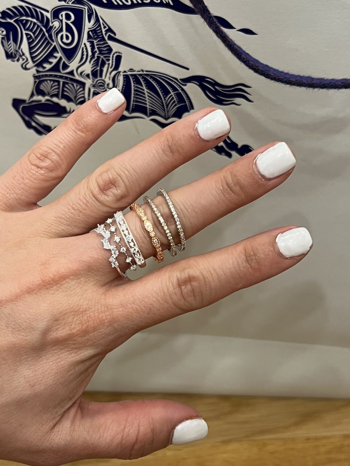 Stacking Rings Size 10 14k White Gold