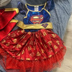 Girls Superman Costume. Kid 4t-6t 