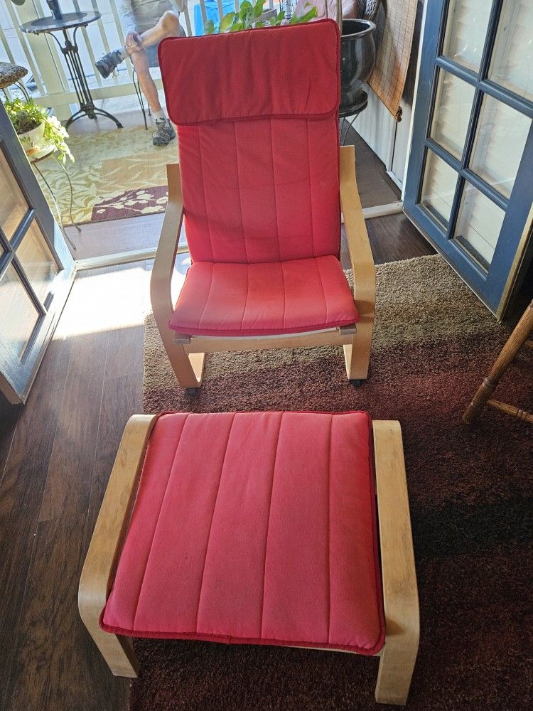 IKEA Lounge Chair And Ottoman