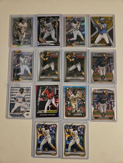 Jackson Chourio Baseball Card Lot (14 Cards). Open to all offers.