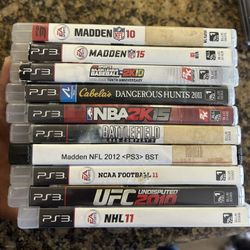 PS3 Video Games Lot Of 10 In Great Condition 