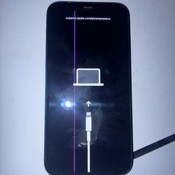 iPhone 12  Blue– For Parts or Repair – Stuck In Recovery Mode – Screen Damage