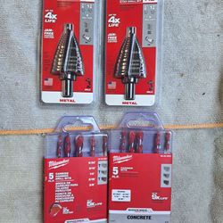 Milwaukee #12 Step Bit/Shockwave Concrete Hammer Drill Bit Combo 