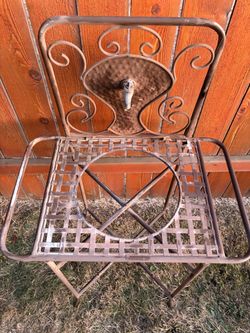 Vintage Wrought Iron Washstand Plant Stand. Read description 1st
