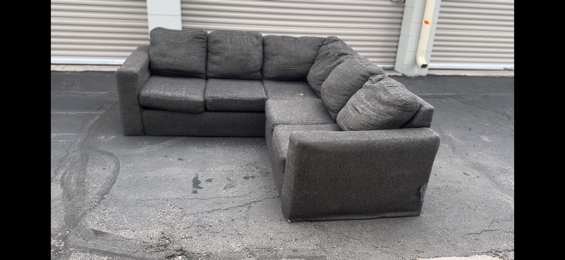 Free Delivery!! Elegant Charcoal Gray Sectional