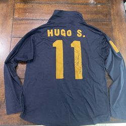 Hugo Sanchez Retro 1982 Pumas Unam Jerseys Blue And Gold. 