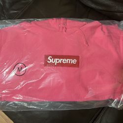 Supreme Box Logo Hooded Sweatshirt FW25 Size M Magneta 