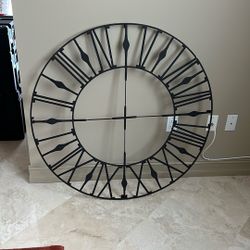 Large Decorative Roman Numeral Wall Clock
