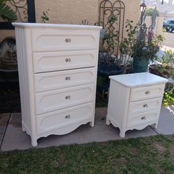 White Dresser & Nightstand
