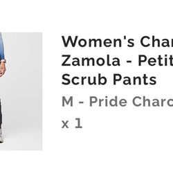 Women's Charcoal Zamola - Petite Jogger Scrub Pants