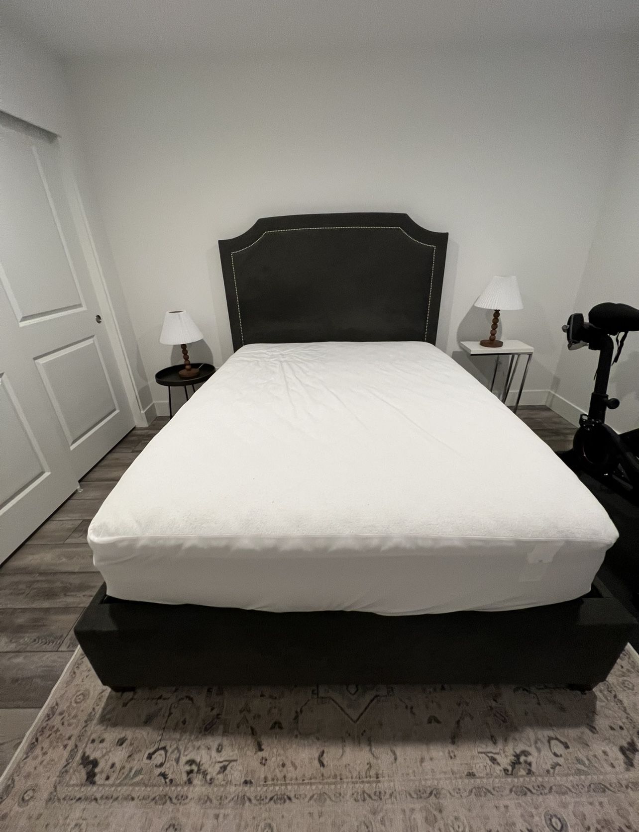 Queen Bed Frame and Mattress