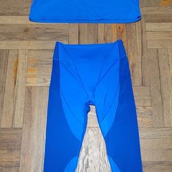 Adidas x IVY PARK Blue Athletic T-Shirt & Leggings Set