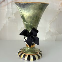 MacKenzie-Childs Ceramic Trumpet Vase