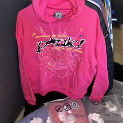 Sp5der Pink Hoodie 