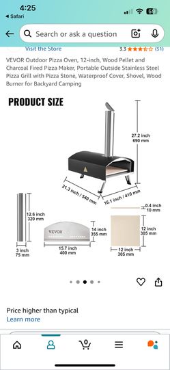 New In Box 12” Pizza Oven