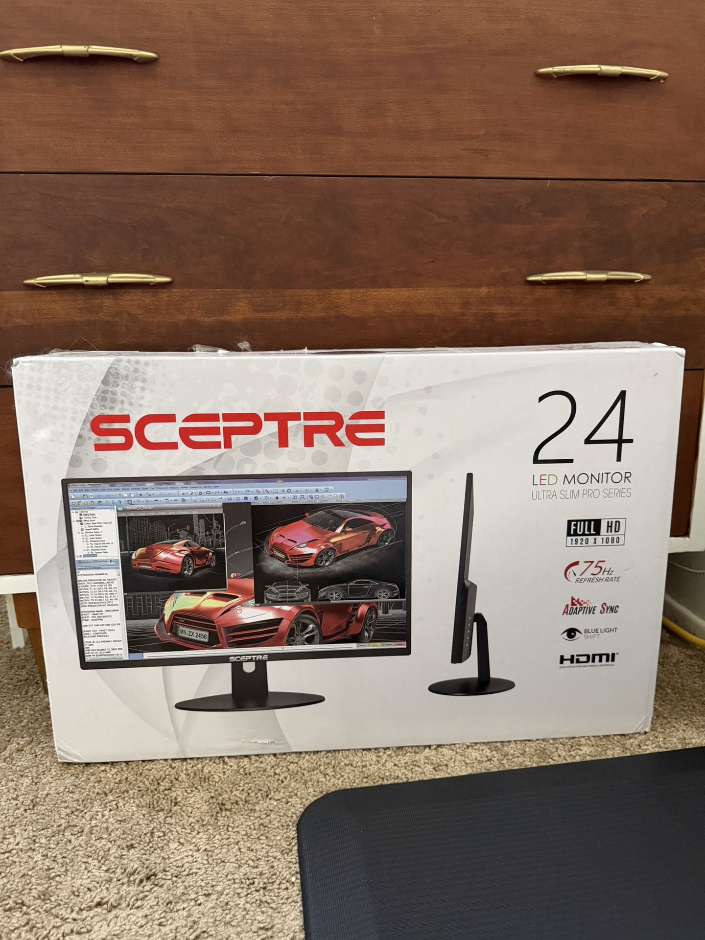Sceptre 24” LED Computer Monitor – Brand New in Box (Full HD, 75Hz, HDMI)