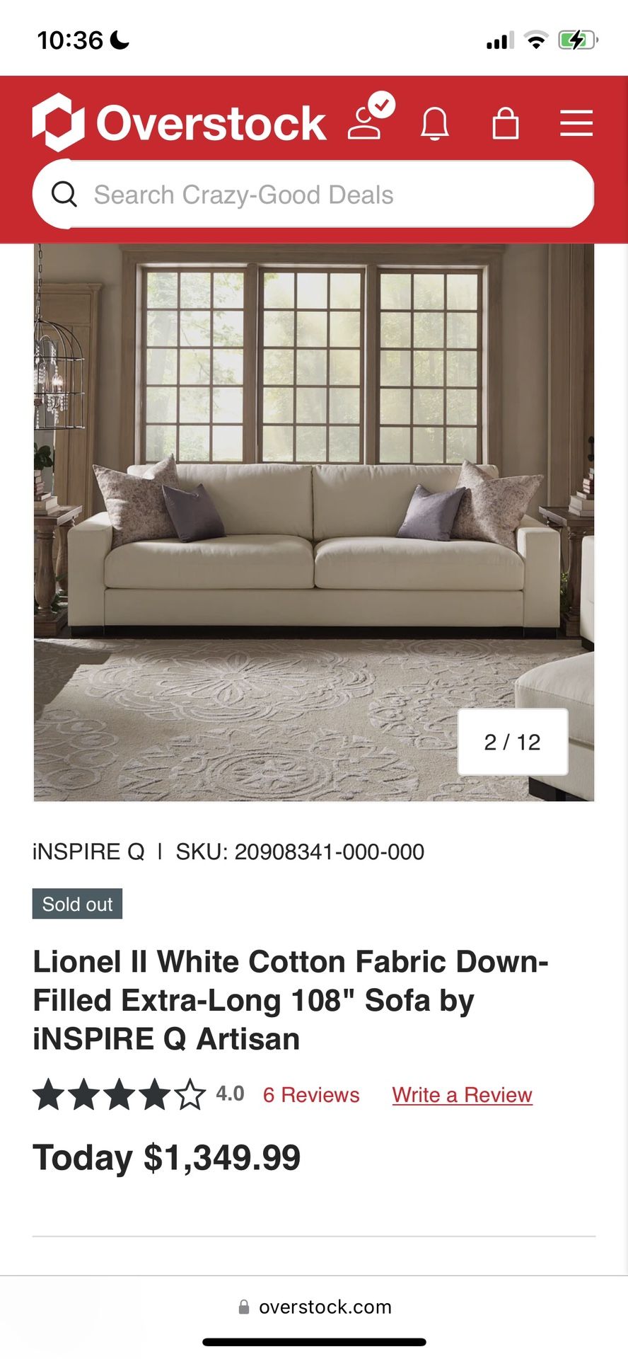Cream Sofa With Ottoman And Throw Pillows