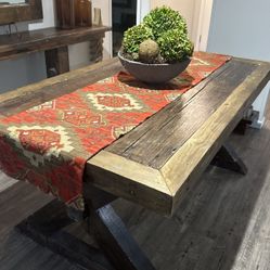 Beautiful Custom Wood  Dining Room Table