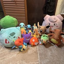 Lot Of 13 Pokemon Plush Or Plushie Toys