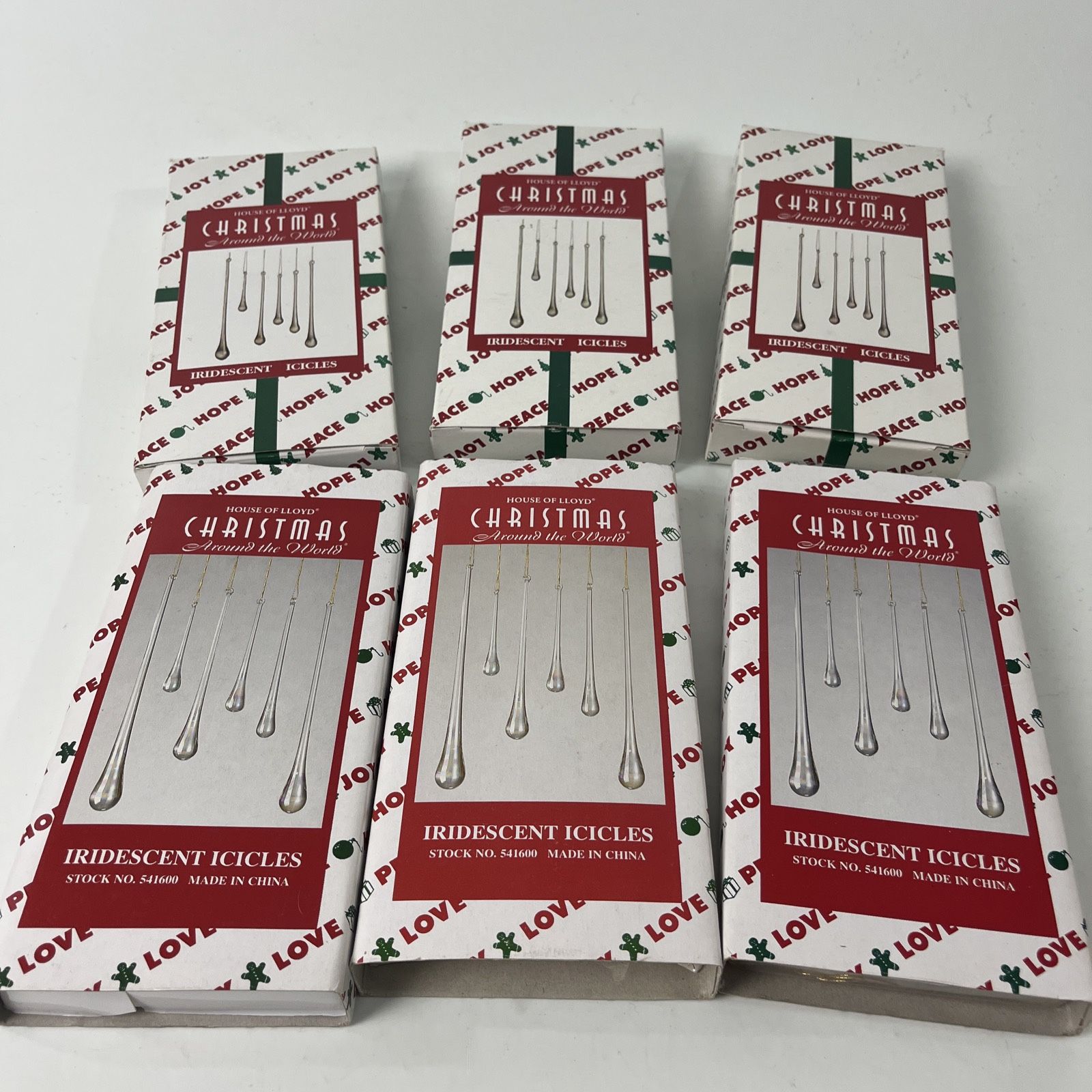 Lot of 36 House Of Lloyd Christmas Around The World Iridescent Icicles