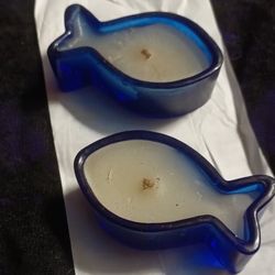 Two Small Fish Candles