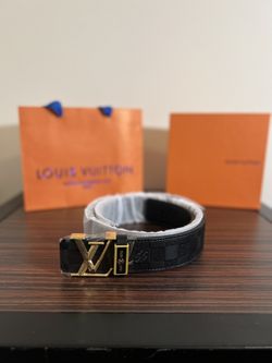 Louis Vuitton Black Checkered Belt
