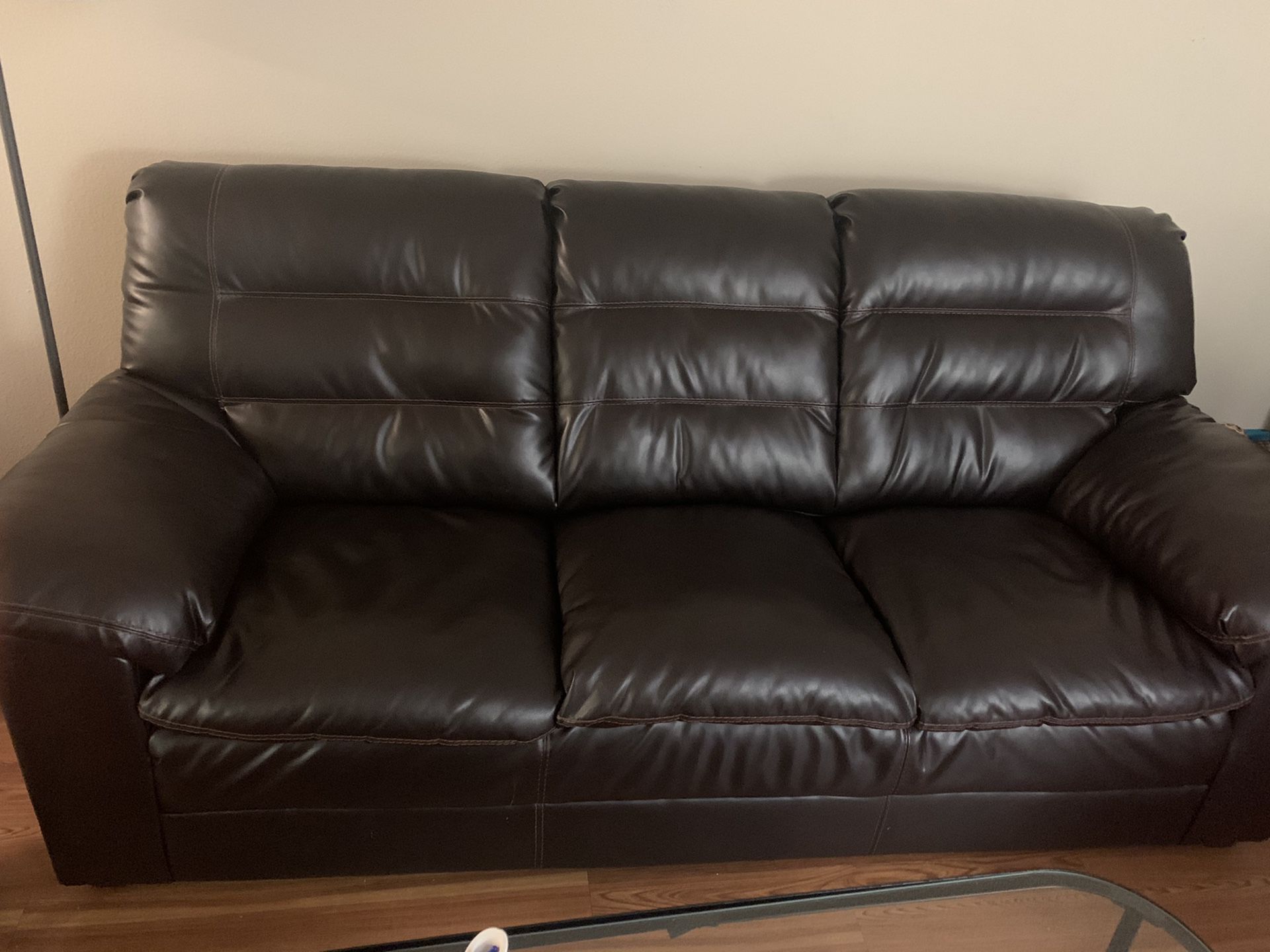 3 seater Faux leather Sofa