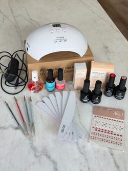 Complete Gel Nail Manicure Kit – UV/LED Lamp, Gel Polish, Builder Gel, Nail Glue, Prep & Tools