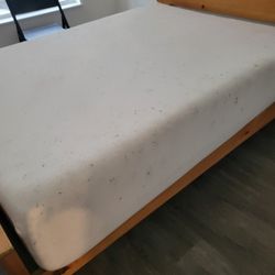 Queen size tempurpedic mattress with bed