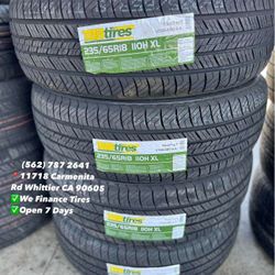 235/65R18 TBB Set of Tires Installed and Balanced Set de Llantas Nuevas Instaladas y Balanceadas