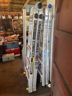 Little Giant top model or Werner version $195 ea. 6’ or 8’ aluminum stepladder $35 &$60. 16’ extension $75 cash only Cecelia. Dr