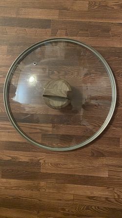 Glass Pot Lid with Wooden Handle 12 Inches 