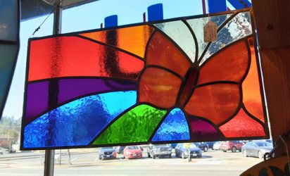 Stained Glass Butterfly in the Rainbow- New- Located in Shelton