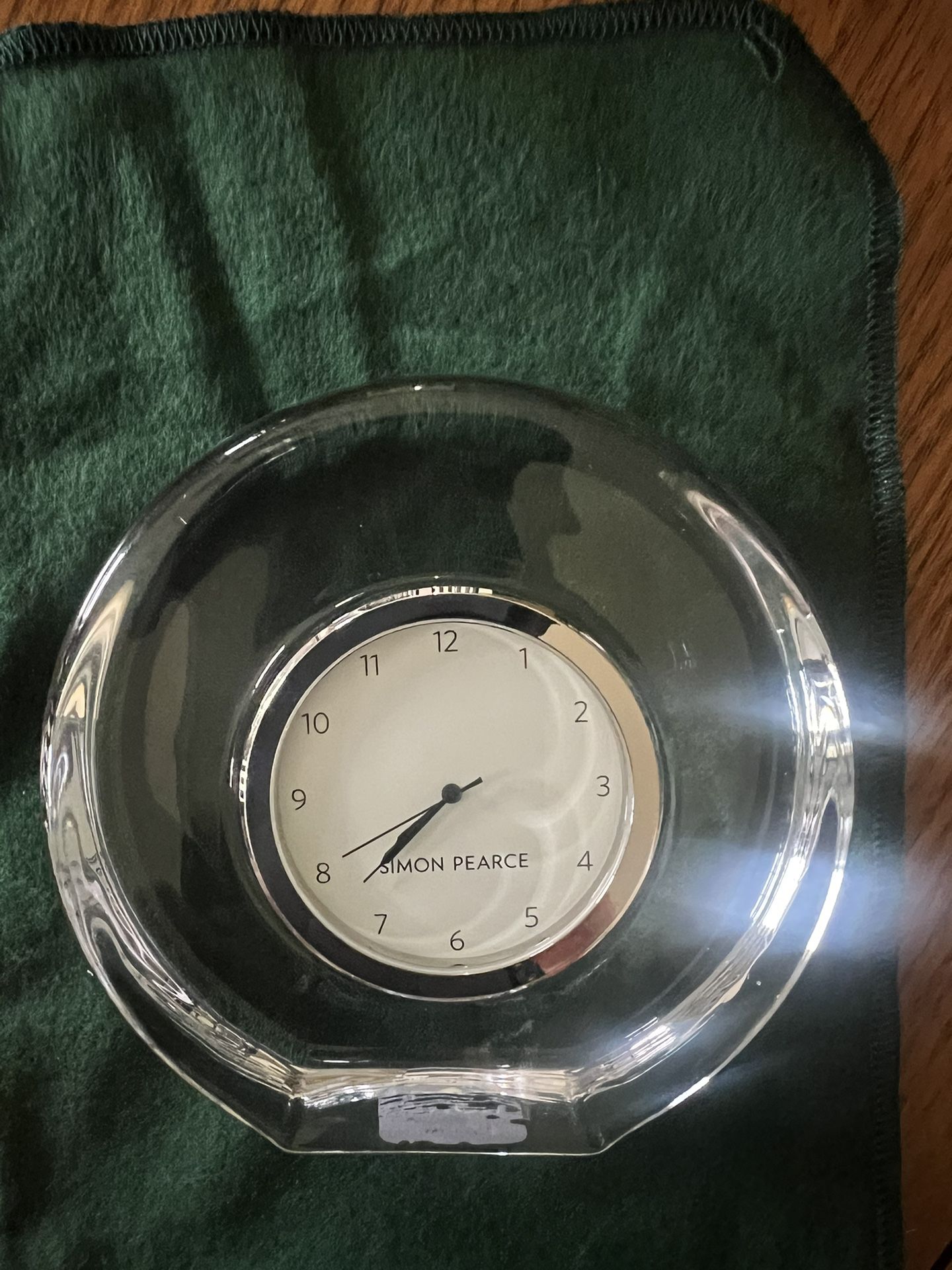 Brand New Glass Desk Clock In Box!