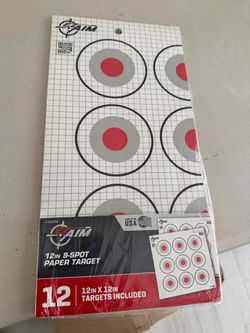 EZ Aim 12in 9-Spot Paper Targets – 12 Pack