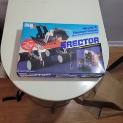 Ideal Erector Wreck & Rescue Crane Construction Set, 1980s