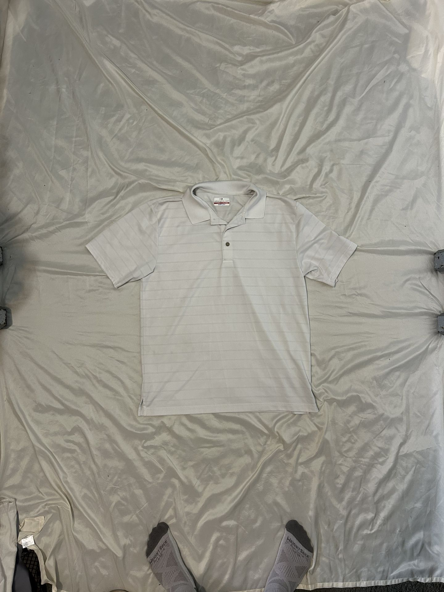 Grand Slam Airflow Performance Polo Shirt – White (Men’s Large)