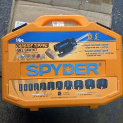 14-piece Spyder Carbide Tipped Hole Saw Kit 