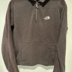 North Face Sweater Womens Medium Black Gray Outdoor Fleece Sweatshirt Ladies