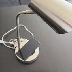 Lamp With Phone Charging Station On It