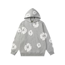 Gray and white Denim Tears Hoodie