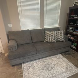 Gray Material Queen Size Sofa Bed