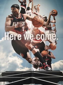 Vintage Portland Trailblazers Foldout Poster 12”x18”