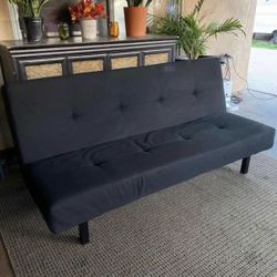 Black Modern Futon Sleeper Sofa