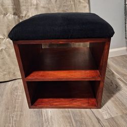 Square Foot Rest w/ Storage Shelves
